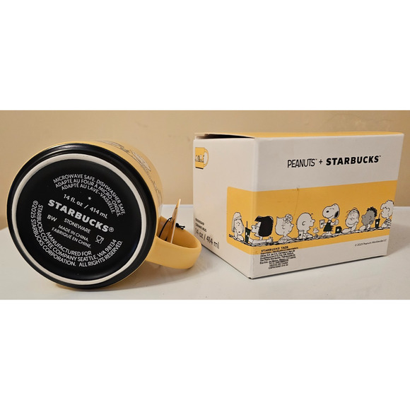 2025 PEANUTS X STARBUCKS Friendship Ceramic Mug 14 oz Snoopy NIB (US SELLER) - Picture 3 of 3